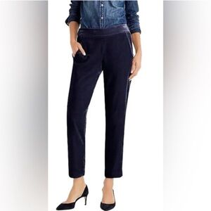 J.Crew Velvet Pull-On Pants – Navy – 4P